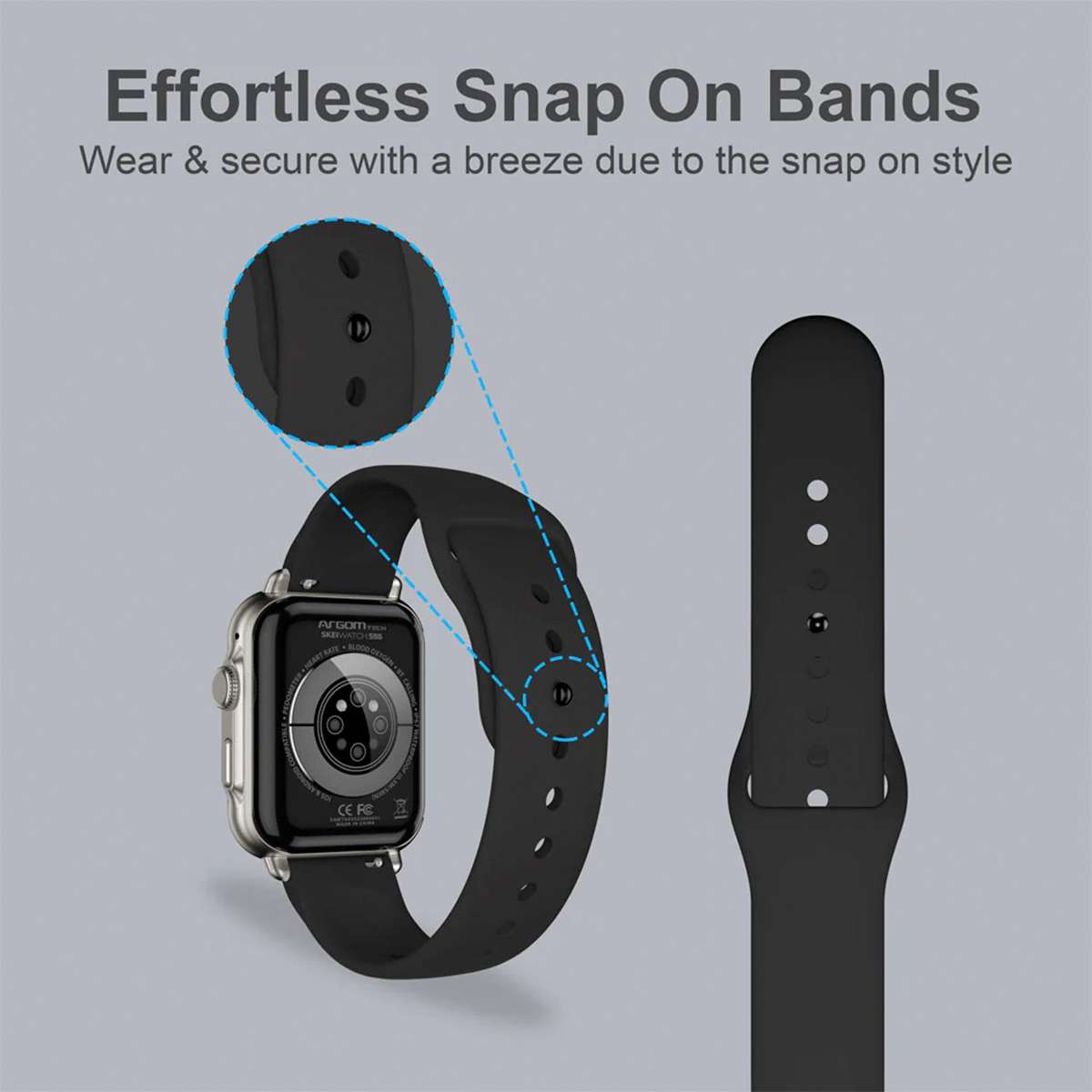 Smartwatch Argomtech S55 Negro Aluminio 1.96